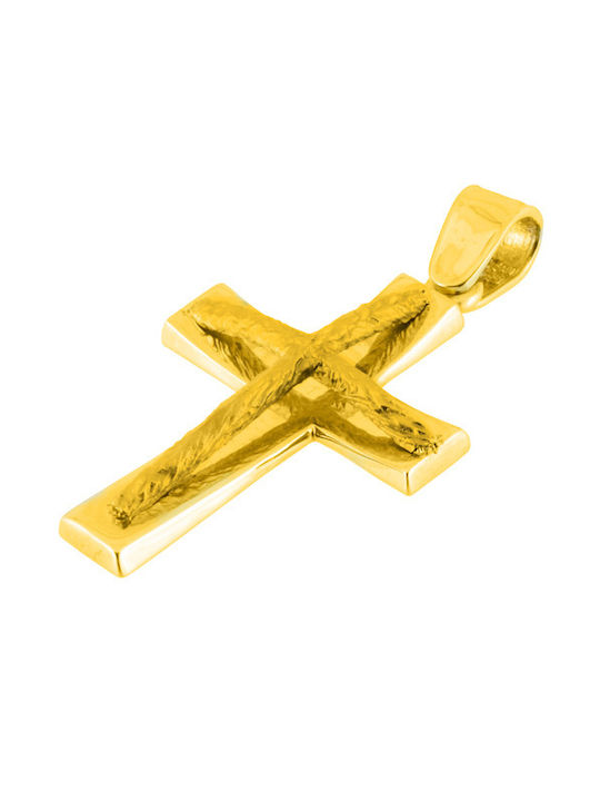 Herren Gold Kreuz 14K mit Kette