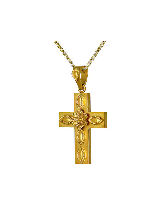 Χρυσός Βυζαντινός Σταυρός 14K
