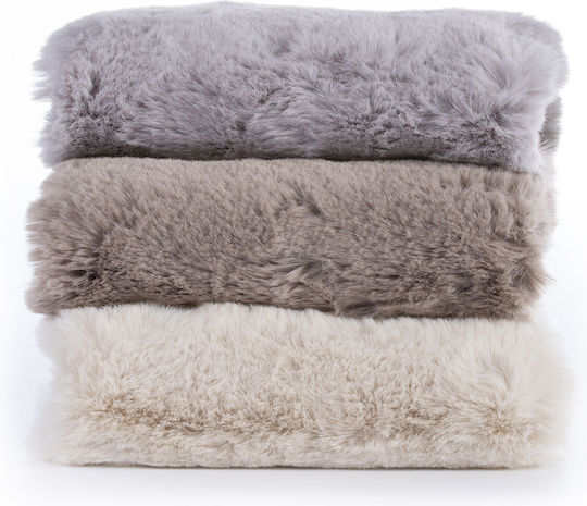 Nef-Nef Homeware Estelle Χαλί Ορθογώνιο Shaggy Γούνινο Ecru 150x200cm