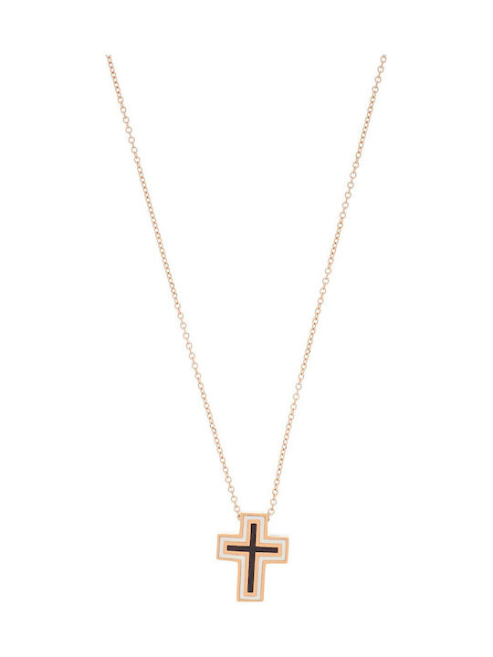 Vitopoulos Necklace from Rose Gold 14K with Zircon