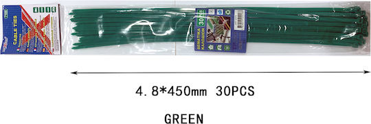 Tpster Δεματικά Καλωδίων Πλαστικά 450mmx4.8mm σε Πράσινο χρώμα (30τμχ) (32579)