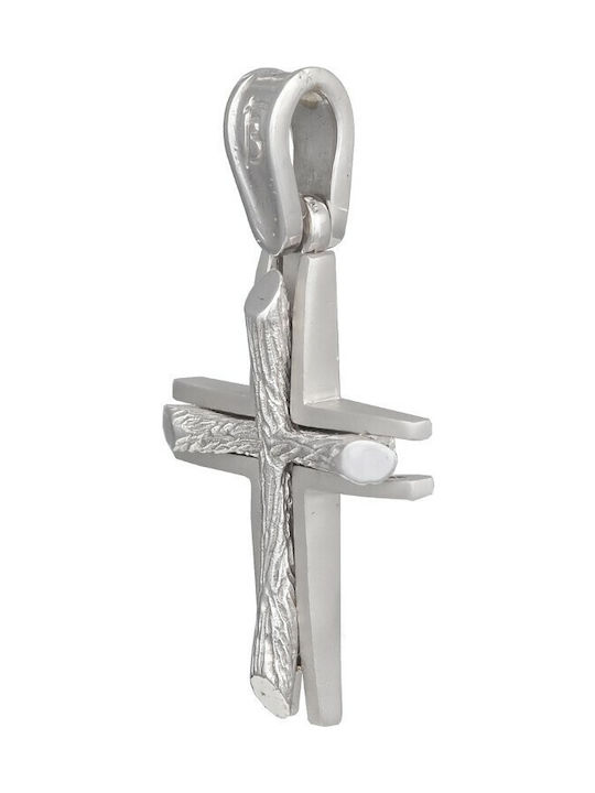 Baptismal cross in white gold K9 (F000884) 1255Λ3