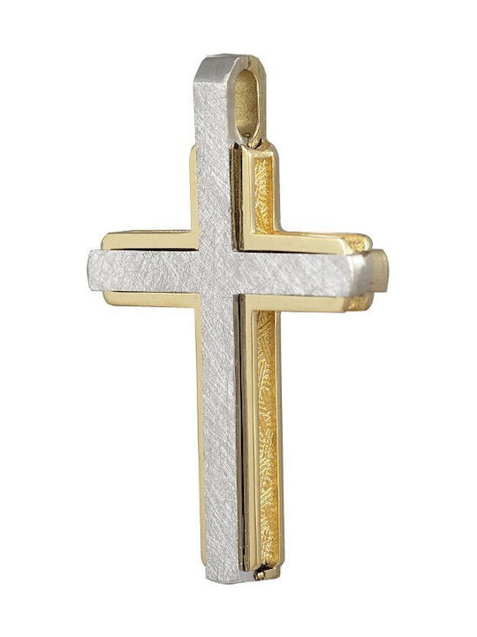 Baptismal cross, male, 14K gold, two-sided (ΣΤ001422)* 1456ΛΚΚ