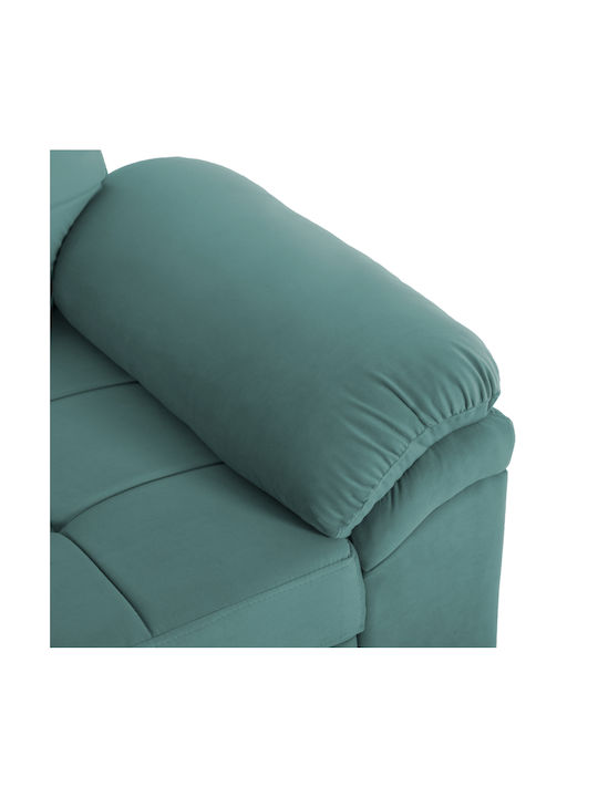 Jade Corner Couch Bed with Left Corner Velvet Green 250x180x88 cm