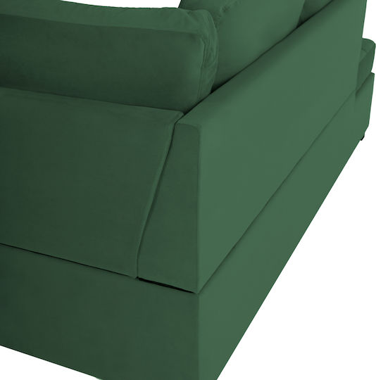 Jade Colțar Canapea Pat Cu Colțul Stâng Catifea Cipru 250x180x88cm