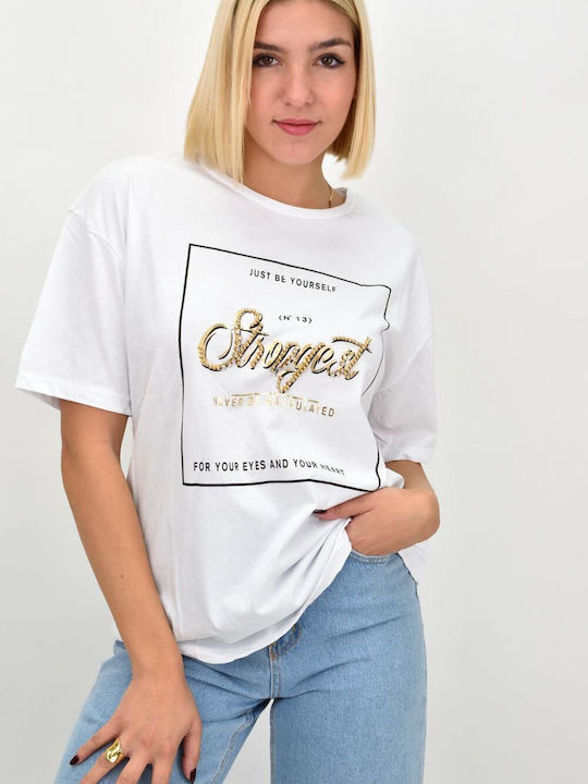 Potre Damen T-Shirt Weiß