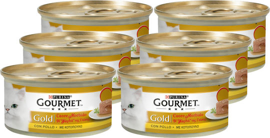 Purina Gourmet Gold Wet Food for Adult Cats in Cans with Chicken 85gr