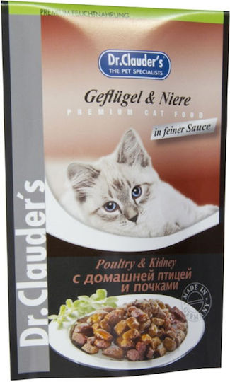 Dr.Clauder's Wet Food for Adult Cats in Pouches with Poultry 100gr