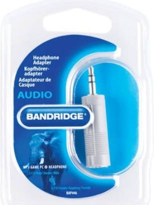 Bandridge BAP446 Μετατροπέας 3.5mm male σε 6.3mm female Μπλε 1τμχ