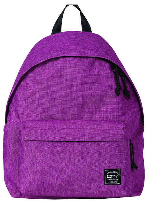 Lyc Sac City The Drop Melange Sweet Violet School Bag Backpack Junior High-High School in Purple color 24lt