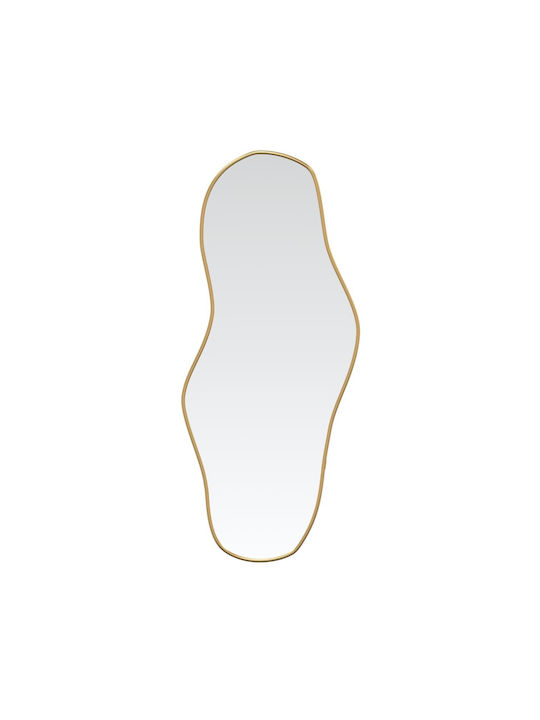 vidaXL Rectangular Wall Mirror Gold with Glass Frame