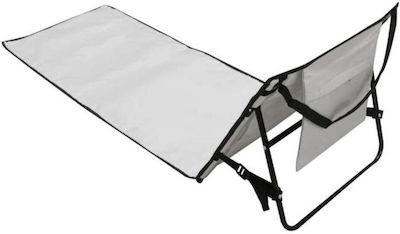 ikonka Foldable Plastic Beach Sunbed Gray