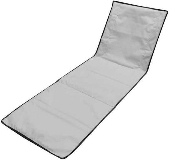 ikonka Șezlong De Plajă Gri Pliabil Din Plastic 150x47x48cm
