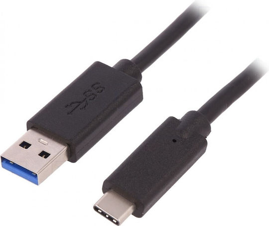 Qoltec USB 2.0 Cable USB-C male - USB-A Μαύρο 1m 50487
