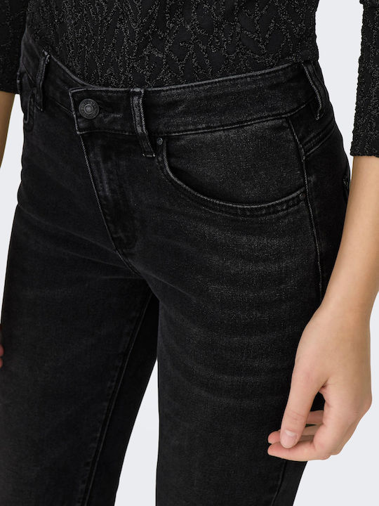 Dama Tesatura Pantaloni cu Croială Slim Negru