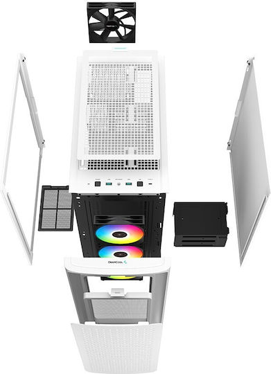 Deepcool CK560 Gaming Midi Tower Computer Case with White Side Window