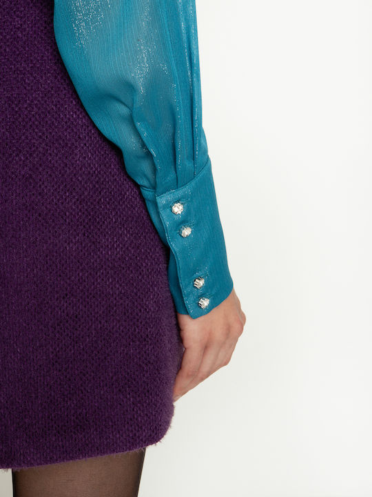 Women's Long Sleeve Shirt Blue