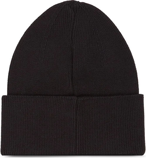 Beanie Ανδρικός Σκούφος με Rib Πλέξη σε Μαύρο χρώμα