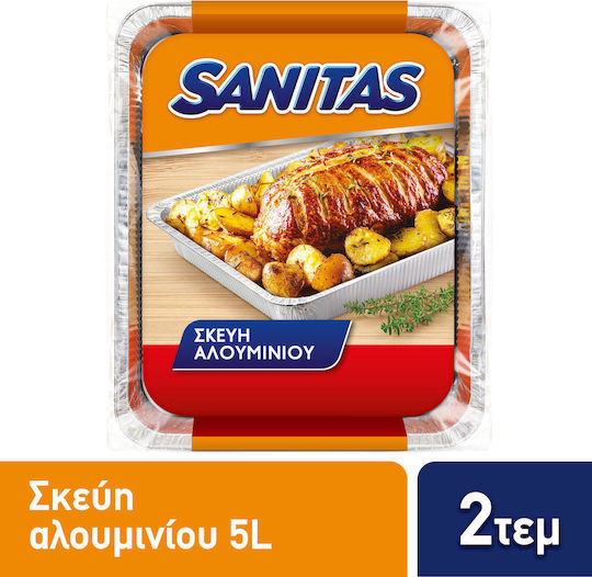 Sanitas Rectangular Aluminum Utensils S32 2 Pieces