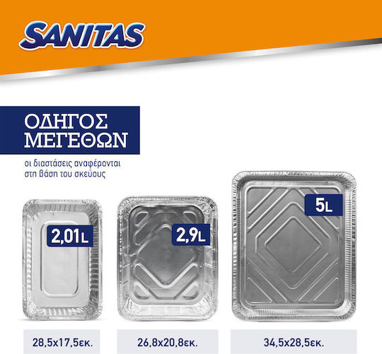 Sanitas Rectangular Aluminum Utensils S32 2 Pieces