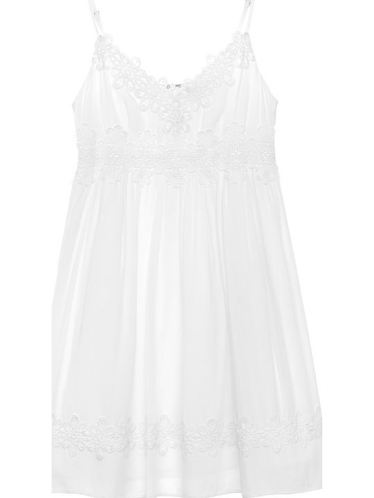 Sommer Mini Damenkleid Weiß