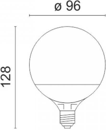 Spot Light LED-Lampe 12W für Fassung E27 und Form G95 Kühles Weiß 1150lm Dimmbar