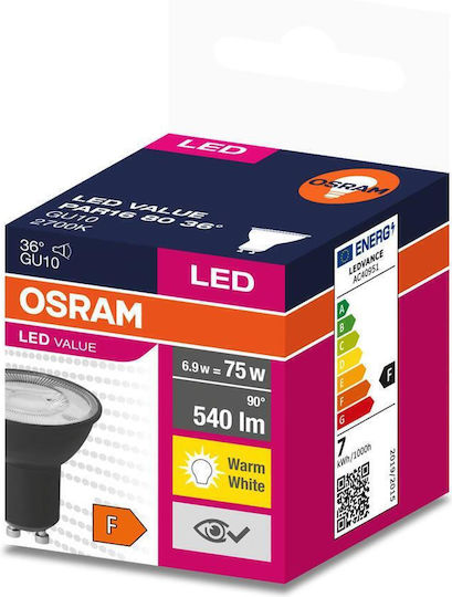 Ledvance LED Bulb 6.9W for Socket GU10 and Shape PAR16 Warm White 540lm