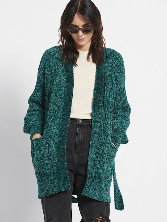 Funky Buddha Long Women's Cardigan Green