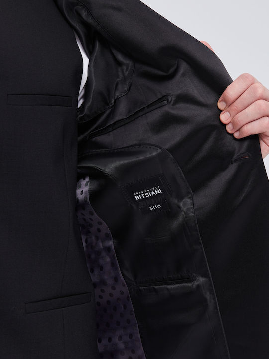 Men's Winter Suit Slim Fit Black