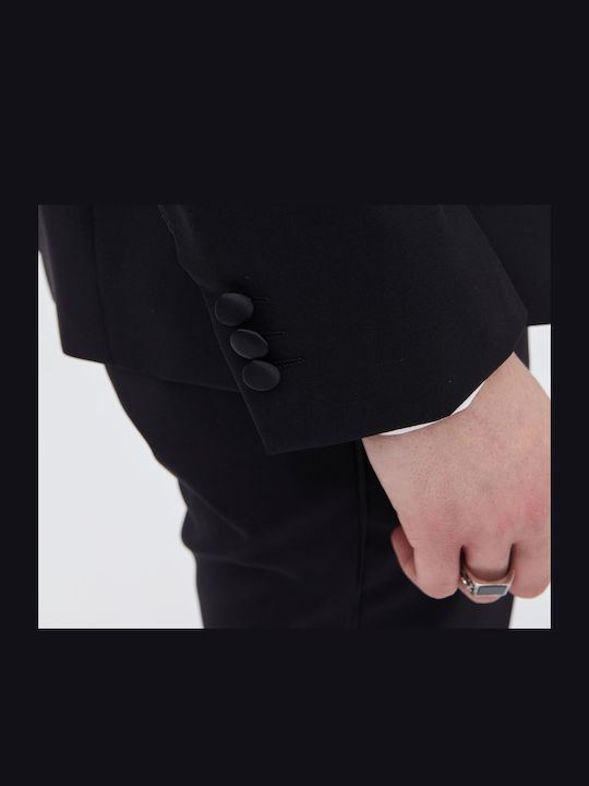 Men's Winter Suit Slim Fit Black
