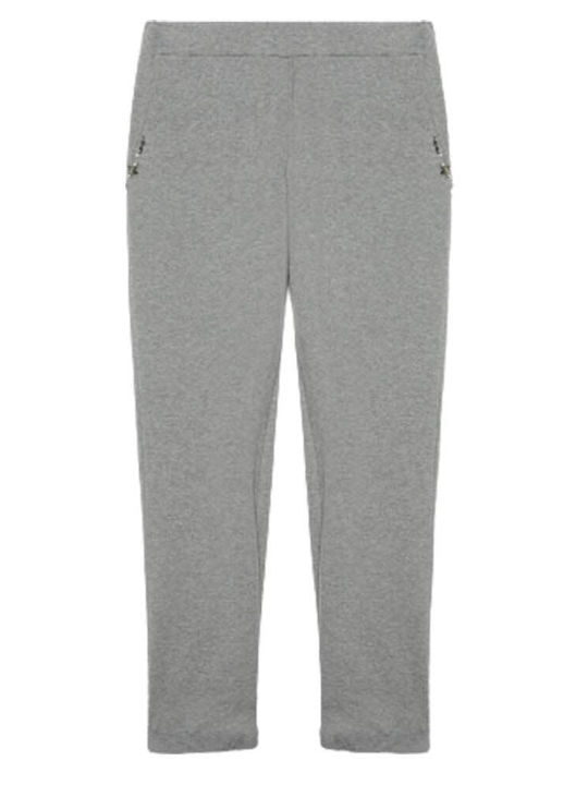 Women's Fabric Grey Trousers