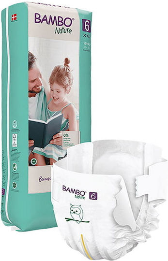 Bambo Nature Πάνες με Αυτοκόλλητο Tall No. 6 για 16+kg 120τμχ