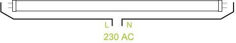 Diolamp LED-Lampe 16W Röhrenform 90εκ. für Fassung G13 und Form T8 Gelb 1080lm
