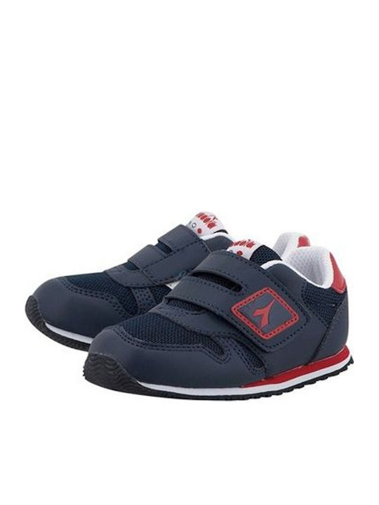 K Run Nyl Αθλητικά Παιδικά Παπούτσια Running με Σκρατς Navy Μπλε