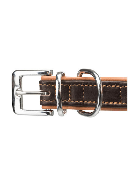 Trixie Active Comfort Dog Collar Leather in Brown color Medium 39 - 46cm
