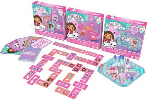 Board Game Gabby's Dollhouse 3 Pack Games for 2-4 Players 4+ Years Old Spin Master