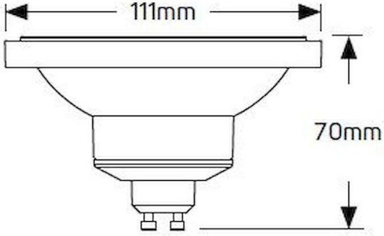 Geyer LED Bulb 12W for Socket GU10 and Shape AR111 Natural White 900lm