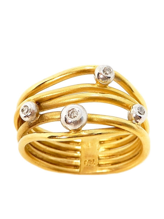 Polytimo Femeie Inel cu Diamant din Aur 18K