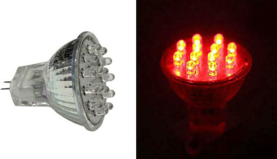 Adeleq LED крушка 0.8W за фасунга GU5.3 и форма MR11 Червено 70лм