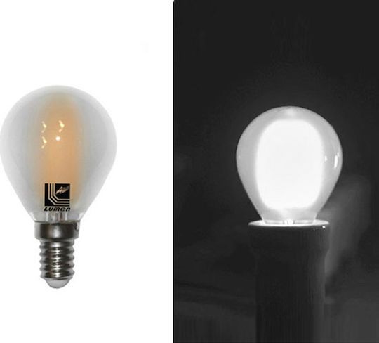 Adeleq Bec LED 4W 76mm pentru Soclu E14 și Formă G45 Alb natural 460lm