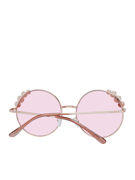 Guess Ochelari de Soare Pentru Femei cu Ramă Metalică Auriu și Lentile Roz Degrade GF0355 28T
