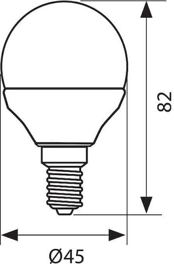 Vivalux Λάμπα LED 6W για Ντουί E14 και Σχήμα P45 Θερμό Λευκό 470lm