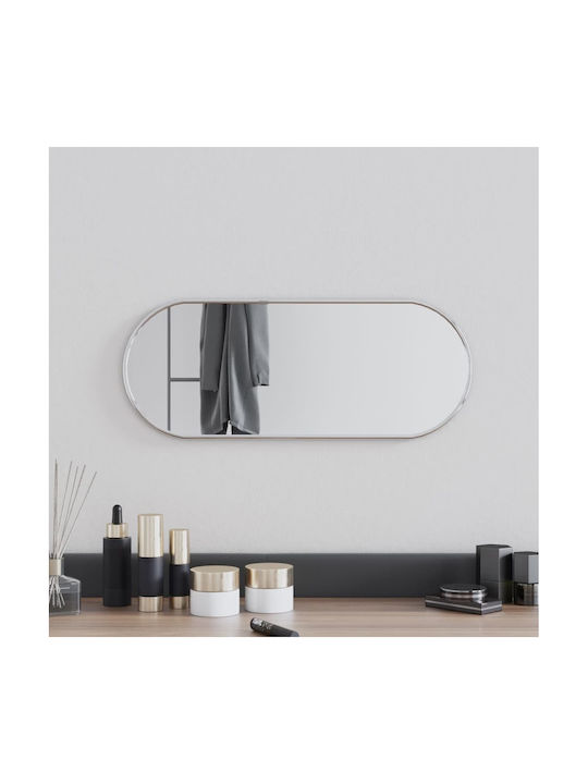 vidaXL Wandspiegel Oval mit Silber Glas Rahmen 20x50cm 1Stück