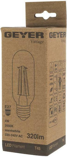 Geyer LED Bulb 4W for Socket E27 and Shape T45 Warm White 320lm