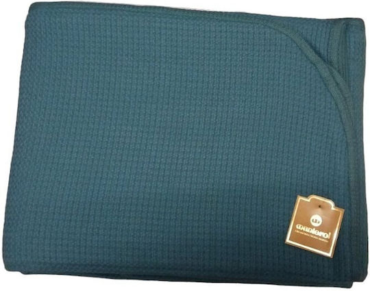 Manterol Casa Petalo 375 Pique Half-Double Blanket 180x240cm Ecru