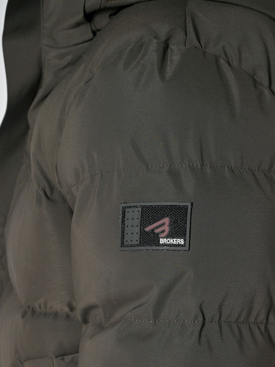 Winter Jacket Puffer Khaki