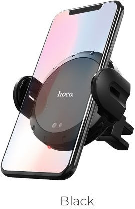 Hoco CA35L Car Mobile Mount with Clip-Peg Black HOC-CA35L-BK