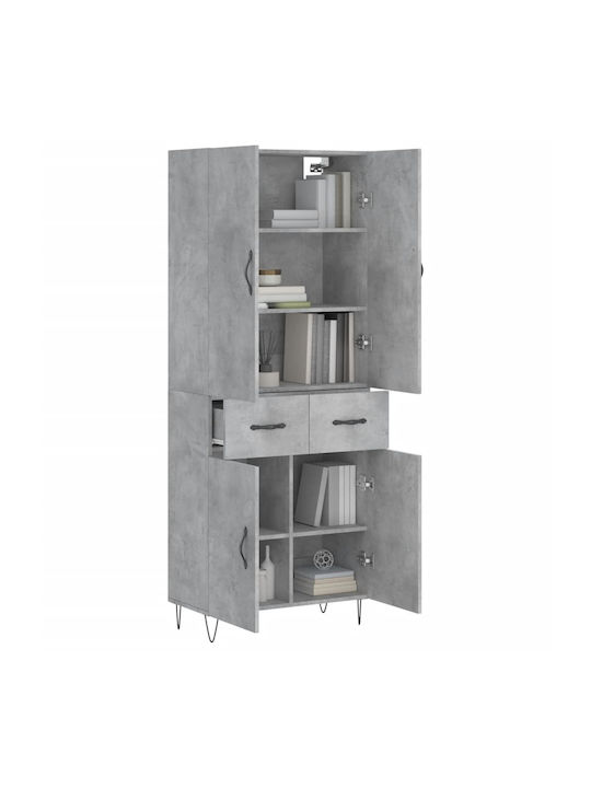 Cabinet de Birou Gri 69.5x34x180cm