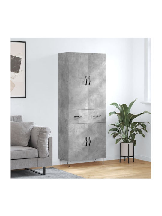 Cabinet de Birou Gri 69.5x34x180cm