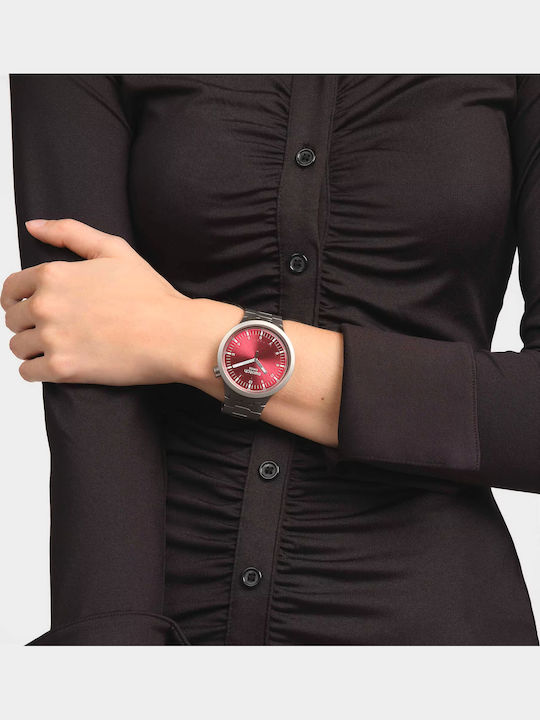 Swatch Unisex Men's Watch 47mm Battery with Silver Metal Bracelet